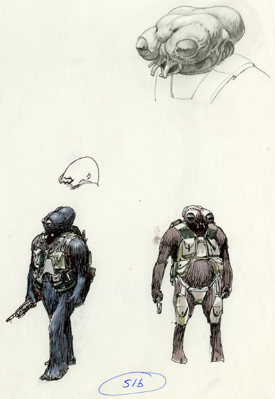 Yushyn's design was based on concept art drawn by Ralph McQuarrie.