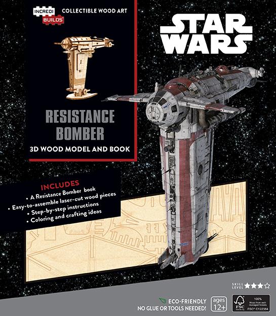 Incredibuilds: Star Wars Last Jedi: A-Wing 3D wood model and book