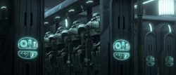 Training droid in droid locker