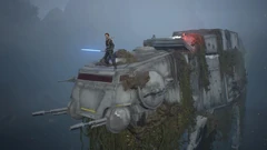 Cal Kestis prepares to infiltrate the AT-AT/P.