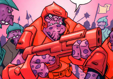 Unidentified red-armored Er'stacian appearance 