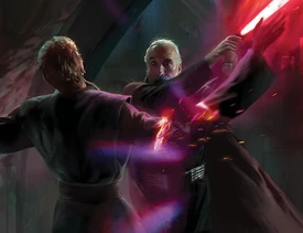 Skywalker loses his arm to Dooku in battle.