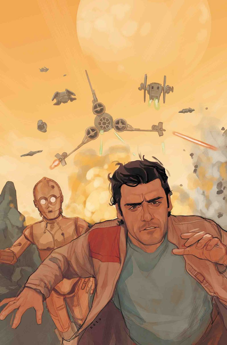 C-3PO and Poe Dameron were pursued by the Ranc Gang.