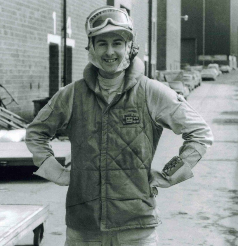 Richard Bonehill, in costume outside The Empire Strikes Back set