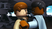 Lando greeting Han