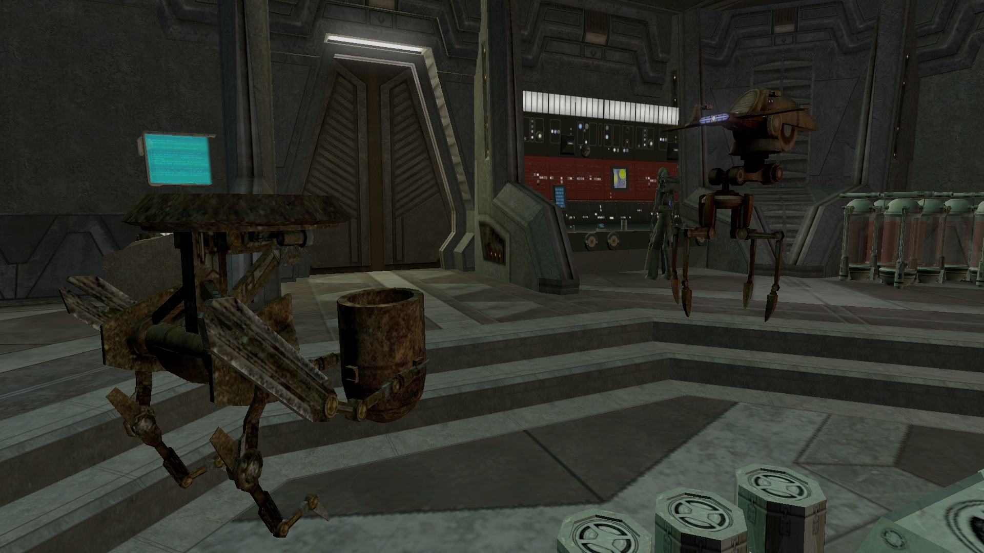 A Mustafarian miner working alongside mining droids