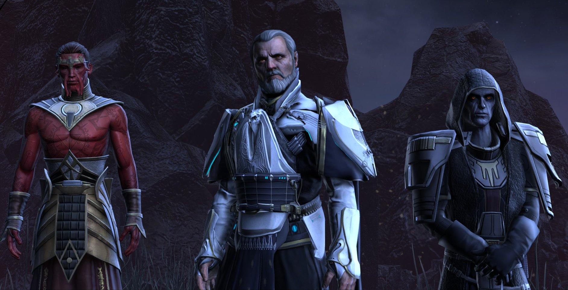 The Emperor's three best-known faces: Tenebrae, Valkorion, and Vitiate