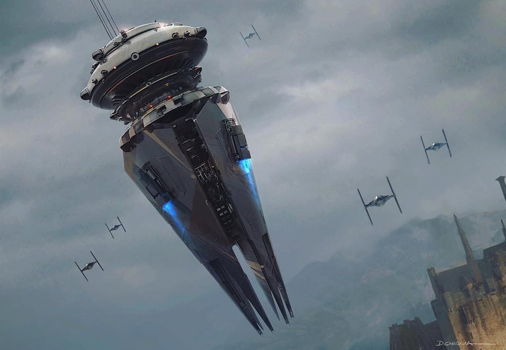 The First Order probe droid was based on concept art developed for The Force Awakens.