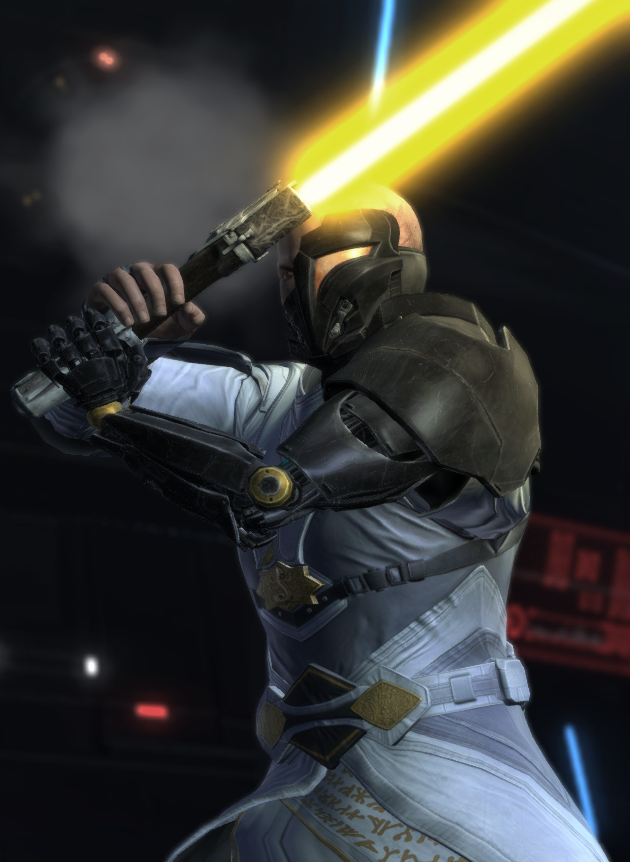 Arcann duels the Outlander.