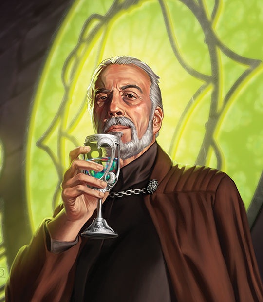 Dooku, a Sith Lord and the political leader of the Confederacy of Independe...