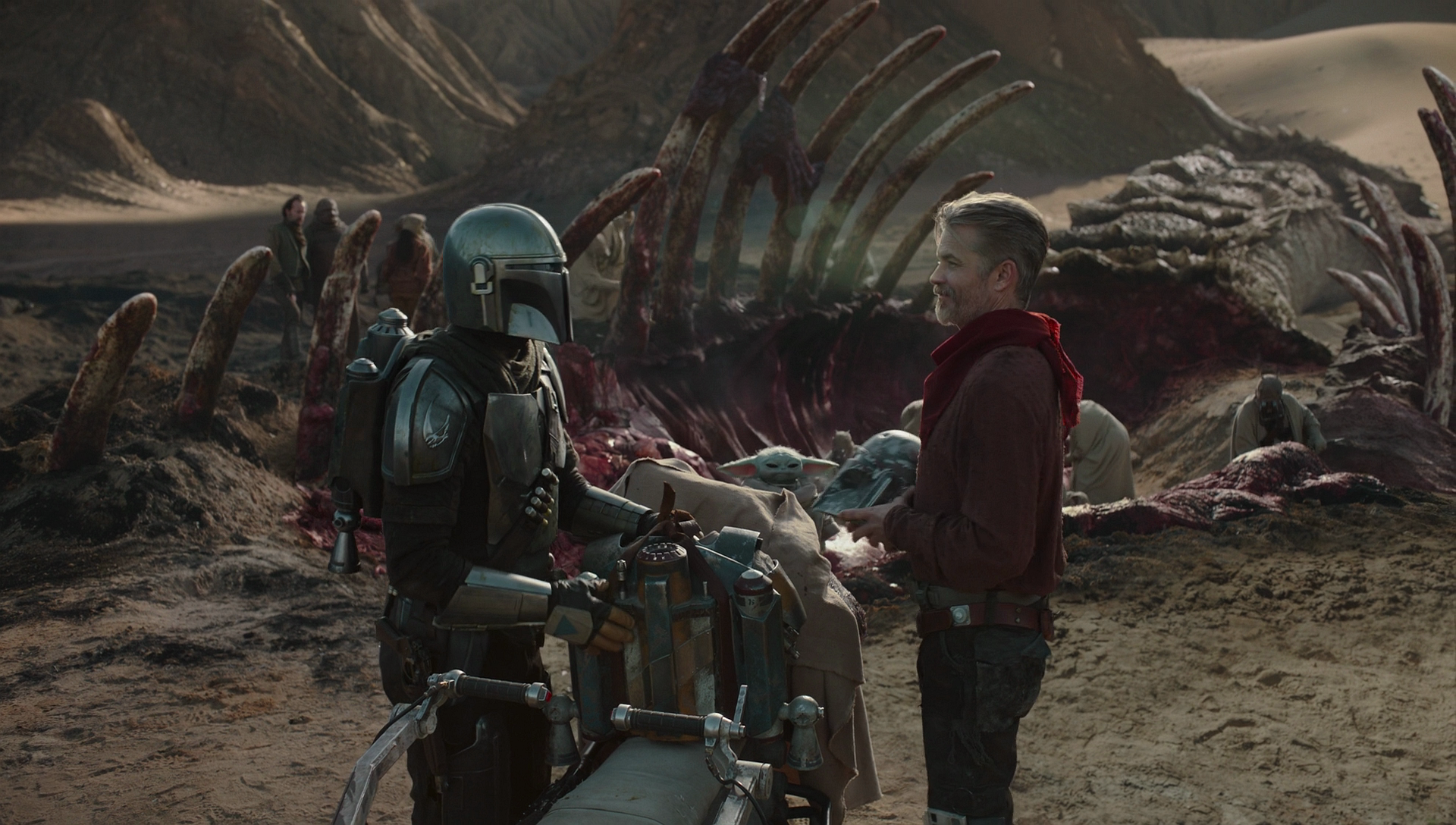 After killing the dragon, Vanth gave his armor to Djarin who claimed it on behalf of the Mandalorian people.