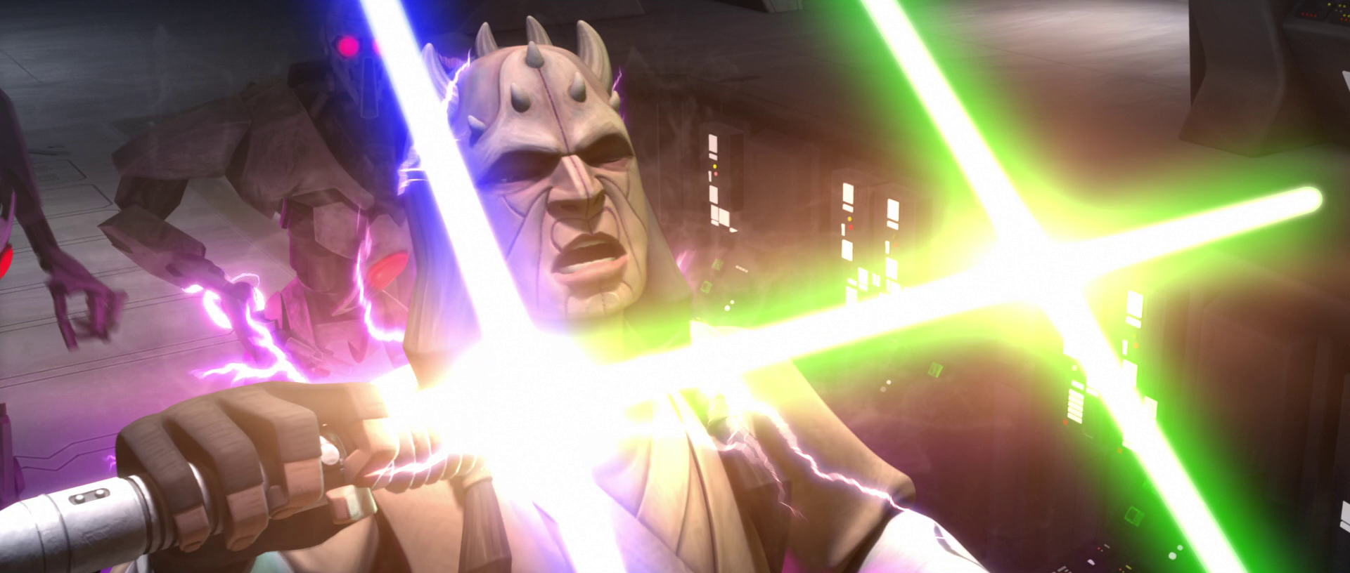 Koth battles Grievous and his MagnaGuards