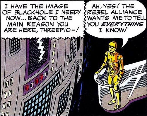 C-3PO discussing of Blackhole with Mnemos