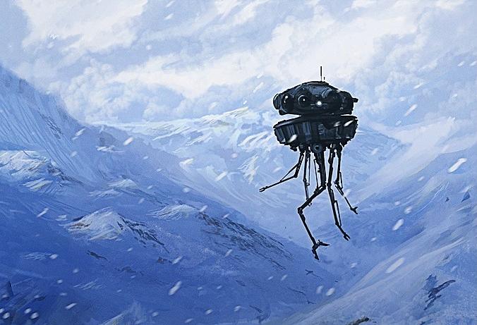 A Viper probe droid on Hoth.