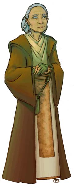 Denia, Draco's former Jedi Master, whom he captured.