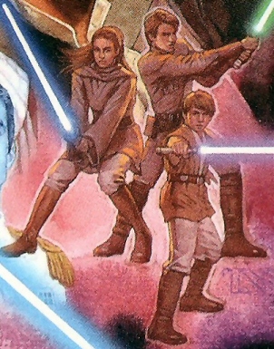 Anakin with his brother and sister