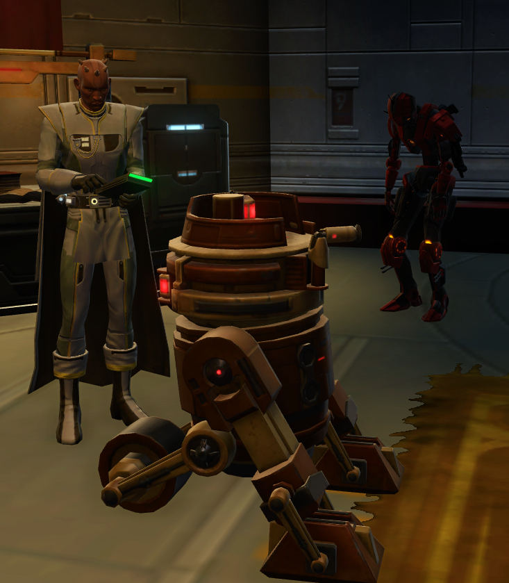 The Curator, alongside the HK-24/Astromech hybrid and its original chassis