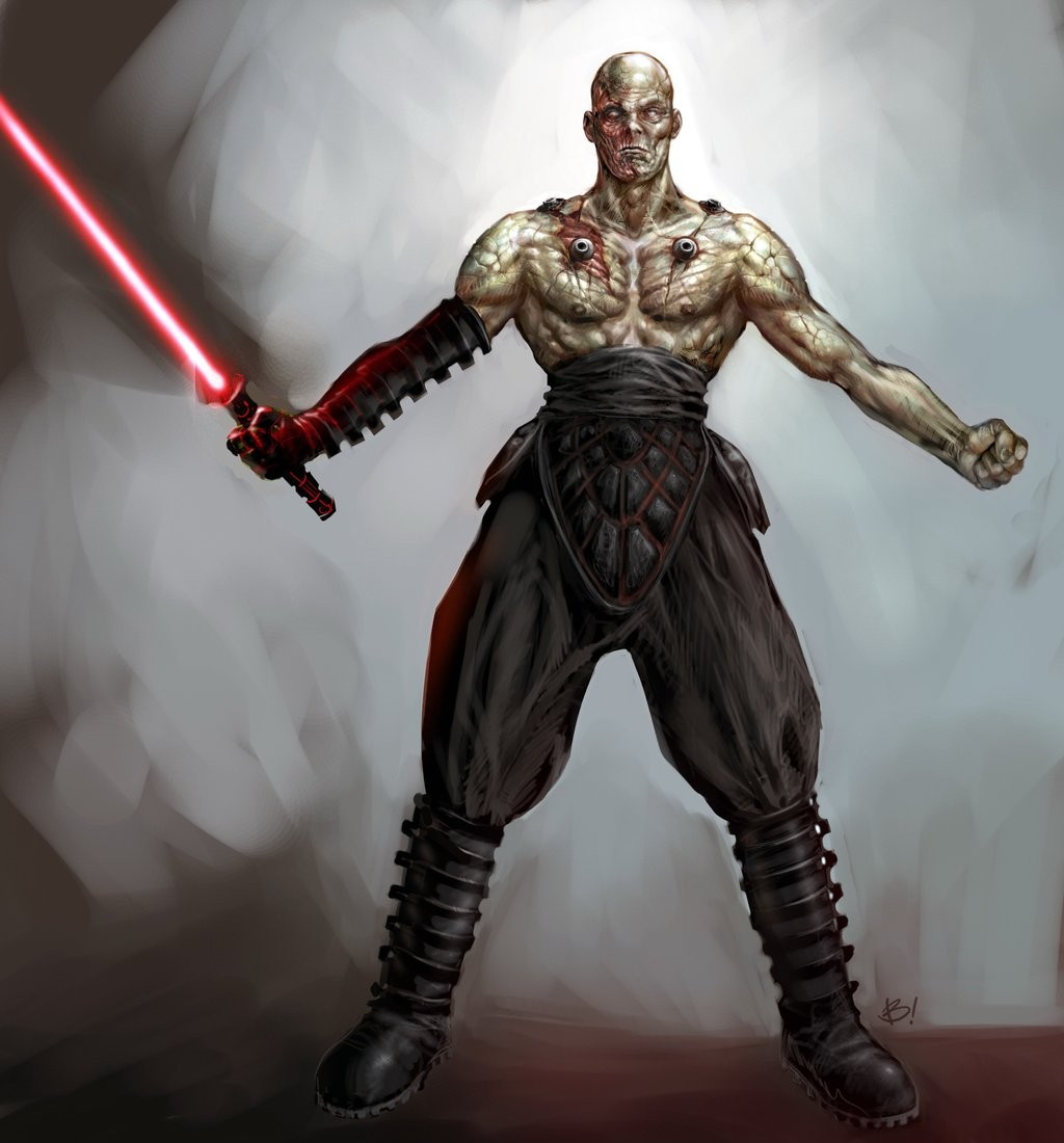 Concept art of Darth Sion for The Sith Lords.