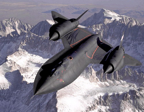 A Lockheed SR-71, one of the J-type 327's inspirations