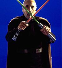 Dooku BTS two lightsabers