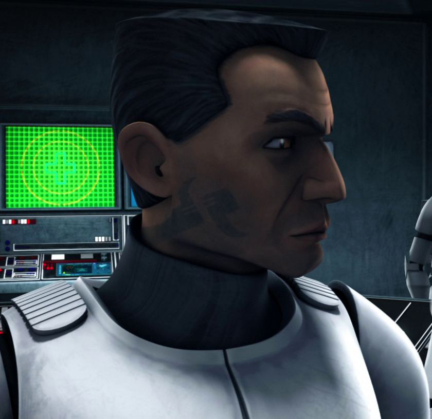 A facial tattoo distinguished "Hevy" from the other clones of Jango Fett.