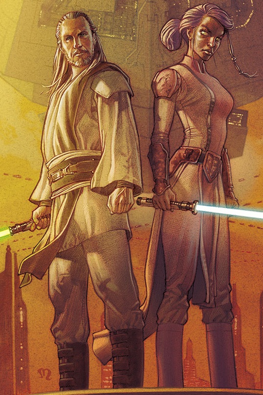 Qui-Gon Jinn and Tahl as Jedi Masters