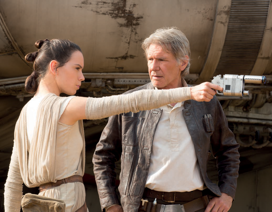 Rey's NN-14 blaster pistol was a gift from Han Solo.