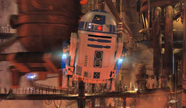 R2 using his rockets just prior to the Battle of Geonosis.