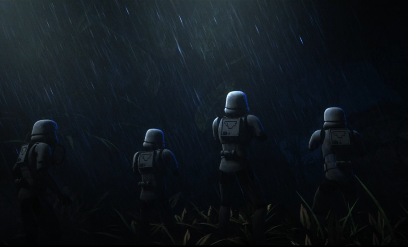 TK-343's squad fell victim to the perils of Wayland's jungles.