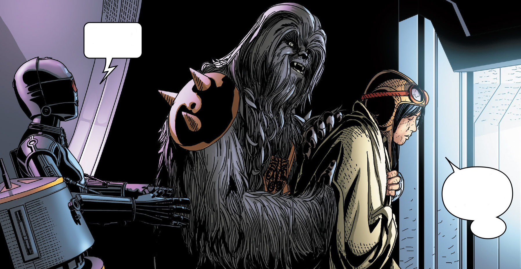 Aphra survives being ejected into space by Darth Vader.