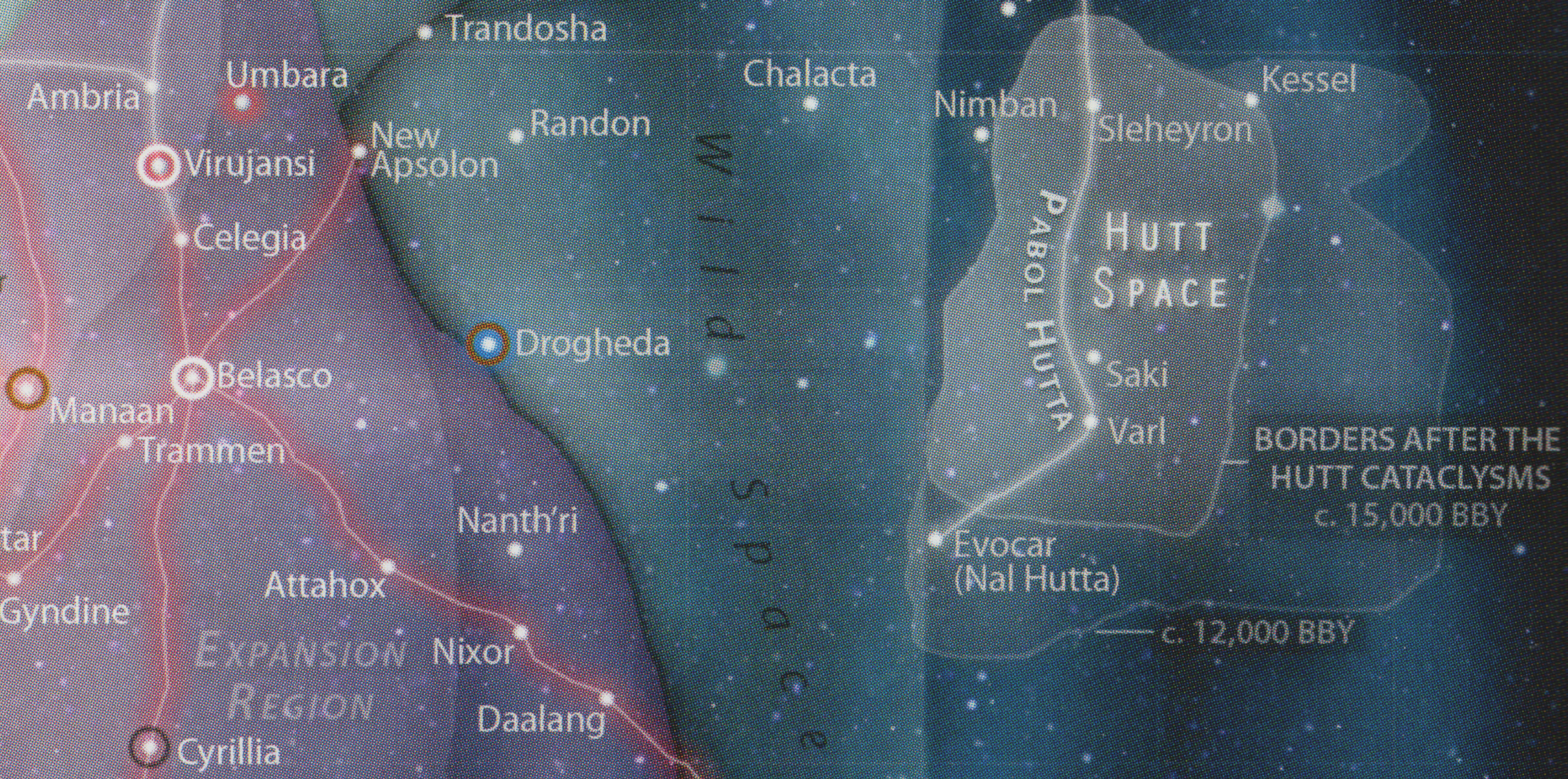 Parcovey Minor (situated in the area Rimward of Nanth'ri) was settled by colonists from Belasco in what the Hutts of Hutt Space considered a part of their outlying domains.