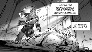 Burryaga Agaburry manages to defeat a Nameless on Naboo.