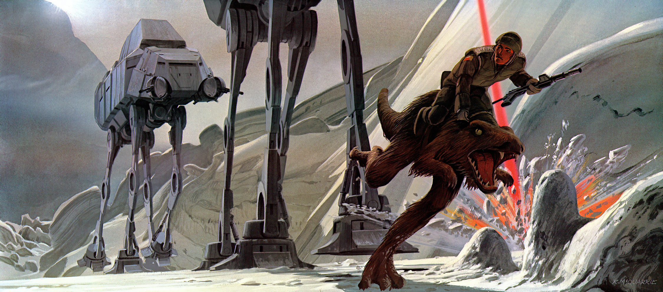 AT-AT concept art by Ralph McQuarrie.