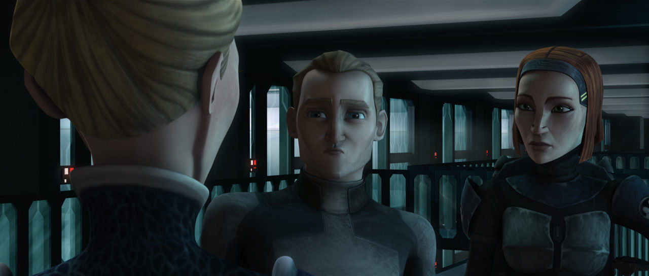 Korkie and Bo-Katan free Satine from prison.