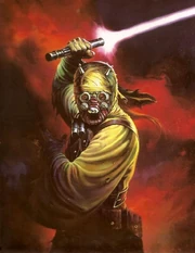 Una rappresentazione del famoso "jedi tusken"