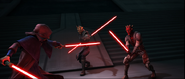 Maul Fights His Former Master