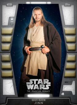 Topps Star Wars Trader Uzumi Original Art Jedi Tilt Workbench - Qui Gon Jinn