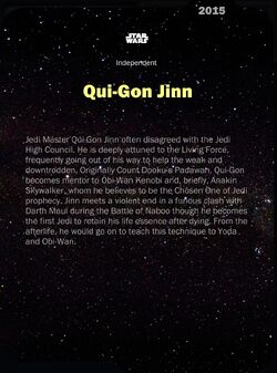 Qui-Gon Jinn, Jedi Master · SW:CCG DB