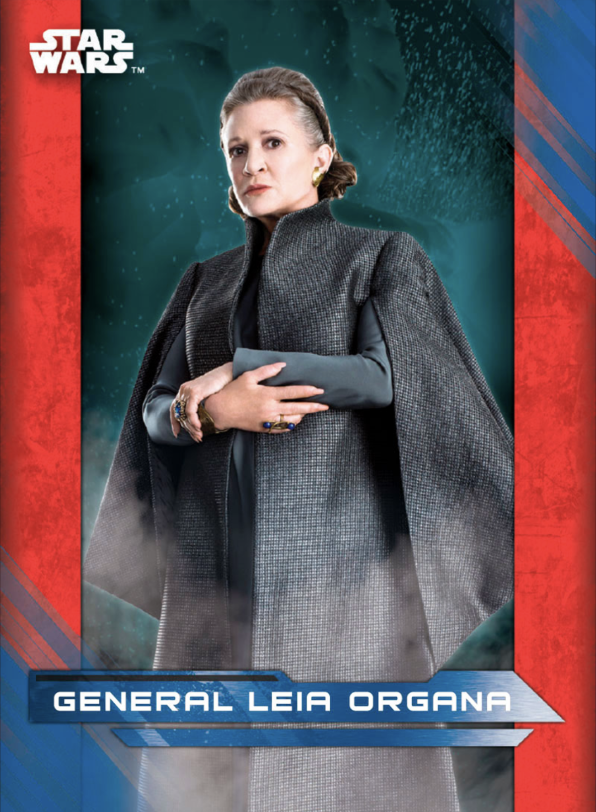 Star Wars Last Jedi Purple Parallel Base Card #7 General Leia Organa 