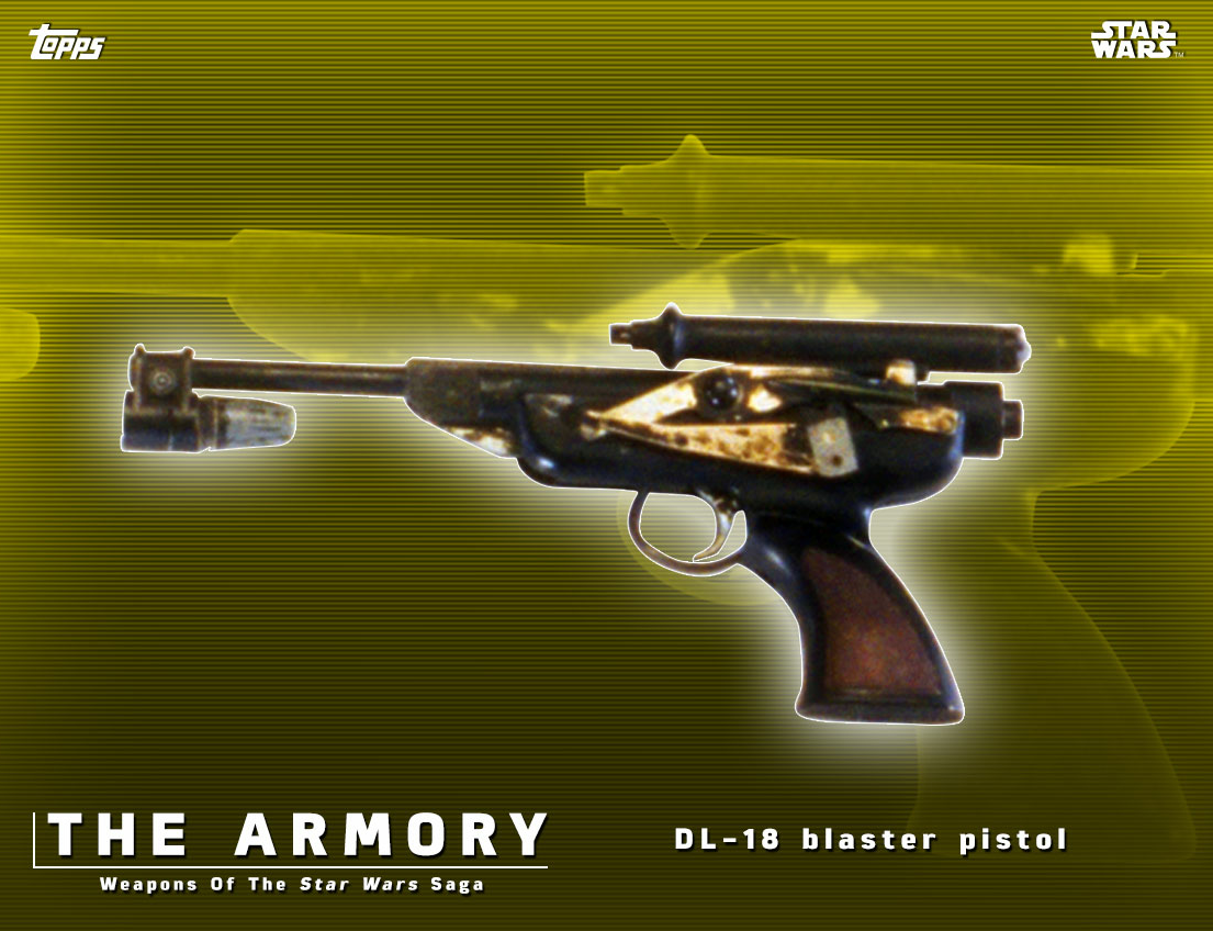 Dl 18 Blaster Pistol The Armory Star Wars Card Trader Wiki Fandom