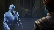 Cal meeting Eno Cordova for the first time in the ancient temple
