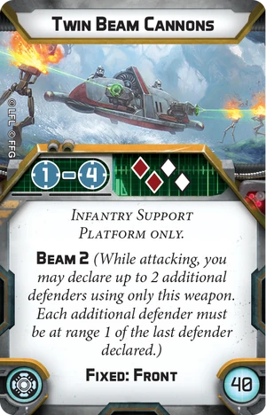 Twin beam cannons