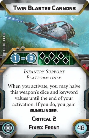 Twin blaster cannons