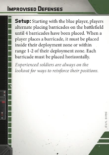 Skirmish Contition Improvised Defenses