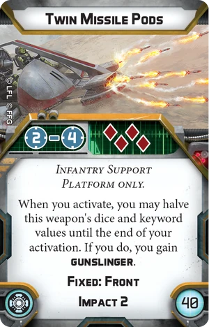 Twin missle pods