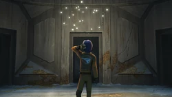 Yoda communes with Ezra Bridger through the Force.