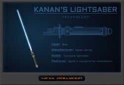 Kanan's lightsaber