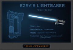 Ezra's lightsaber details