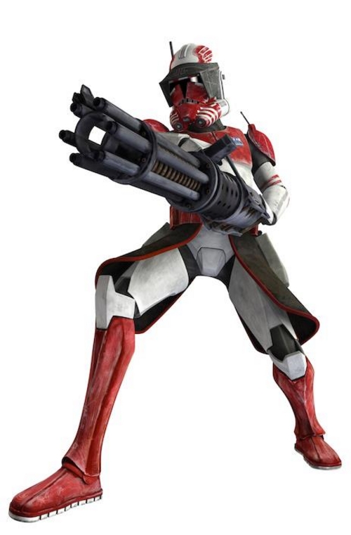 Red clone shop trooper commander