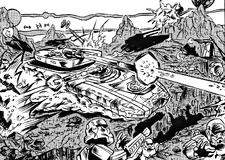 Танки типу II у бою.